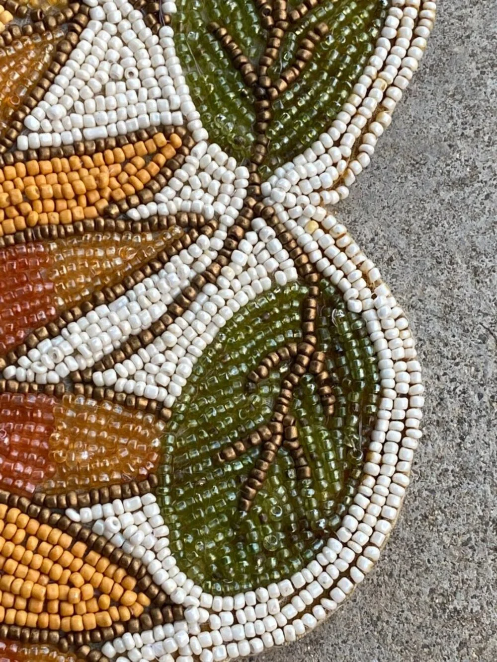 90s Pier 1 Imports Beaded Sunflower Table Runner Late Summer Fall Autumn Boho